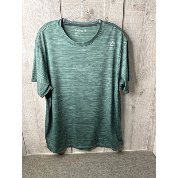 Reebok Mens XL Activewear T-Shirts 2-Pack Brown & Green Polyester Blend - Picture 2 of 9